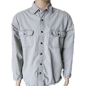 Wolverine Jacket Mens XL Beige Denim Canvas Sherpa Lined Outdoor Workwear